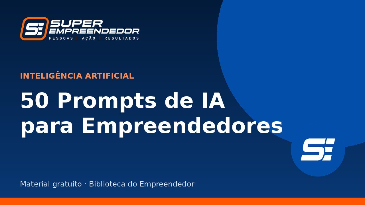 Capa de 50 Prompts de IA para Empreendedores